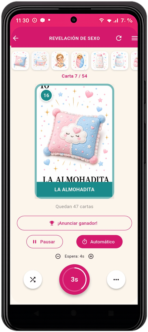 La app Loottr cantando una carta en tiempo real